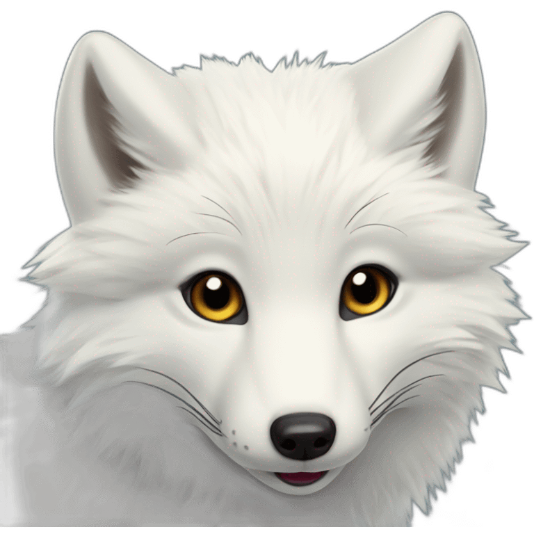 Arctic-fox-with-tongue-out emoji