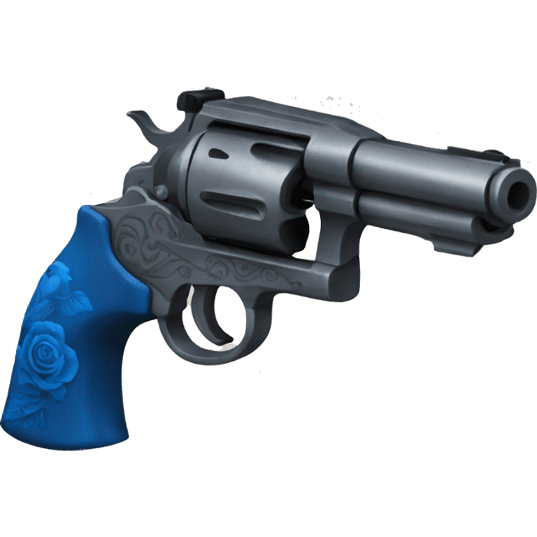 Blue rose revolver emoji