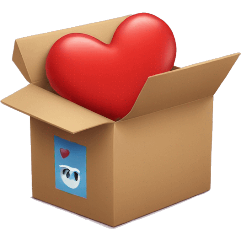 Heart with a box emoji