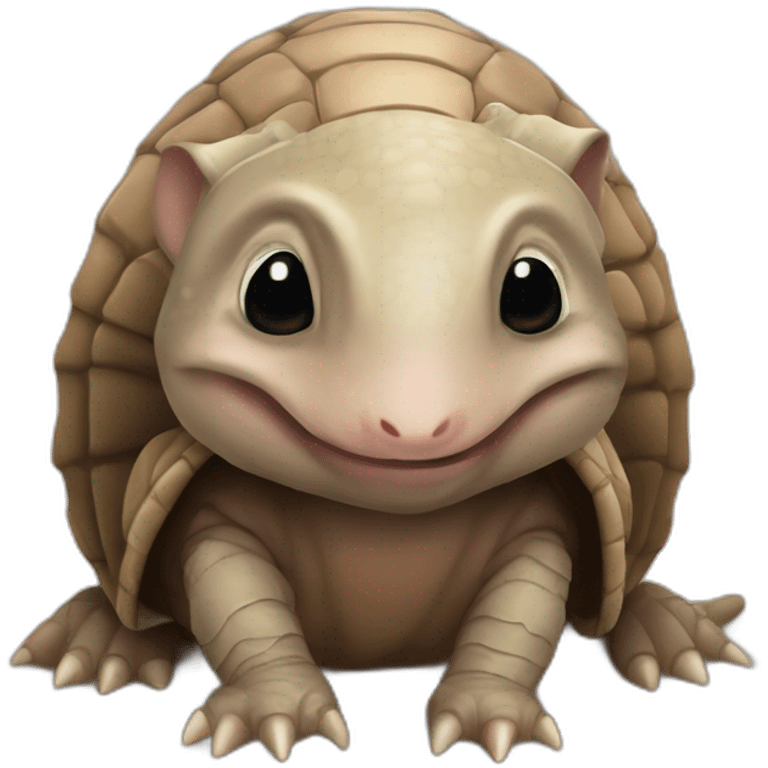 cute armadillo similar to baby yoda emoji