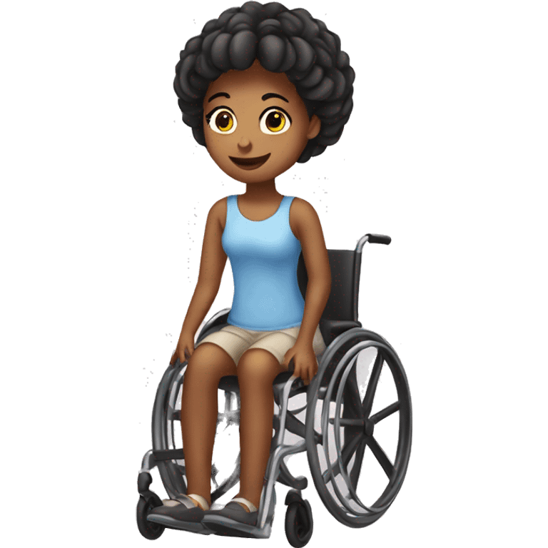 Girl study in wheelchair emoji