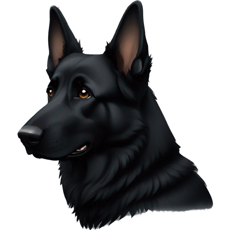 all Black German shepherd  emoji