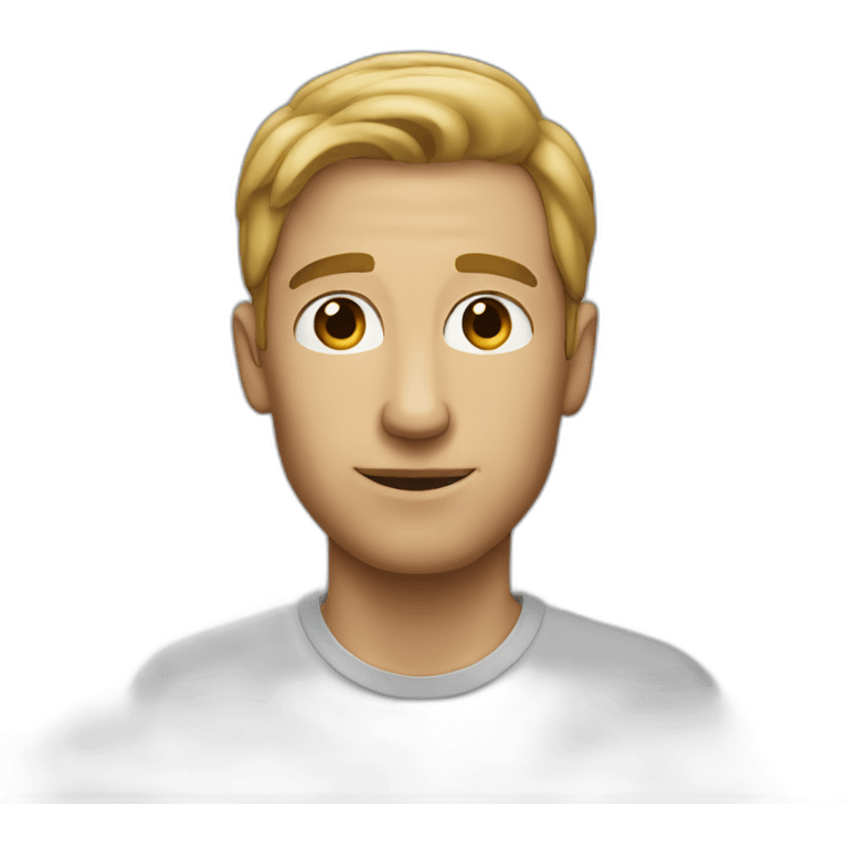 Guy with a side part and long nose emoji