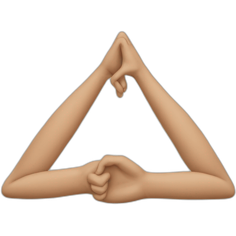 triangle formed with hands, index finger and thumbs touching emoji