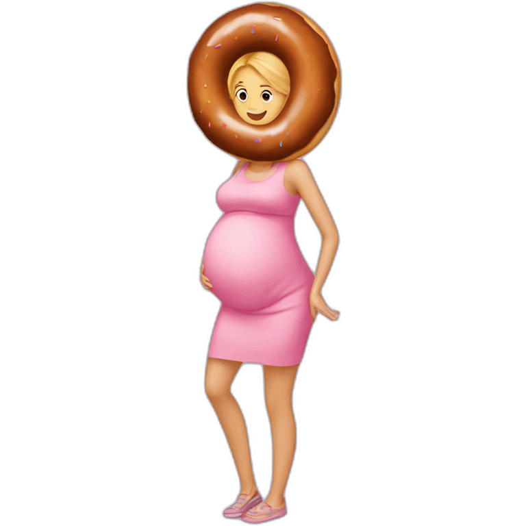 Full body pregnant doughnut emoji