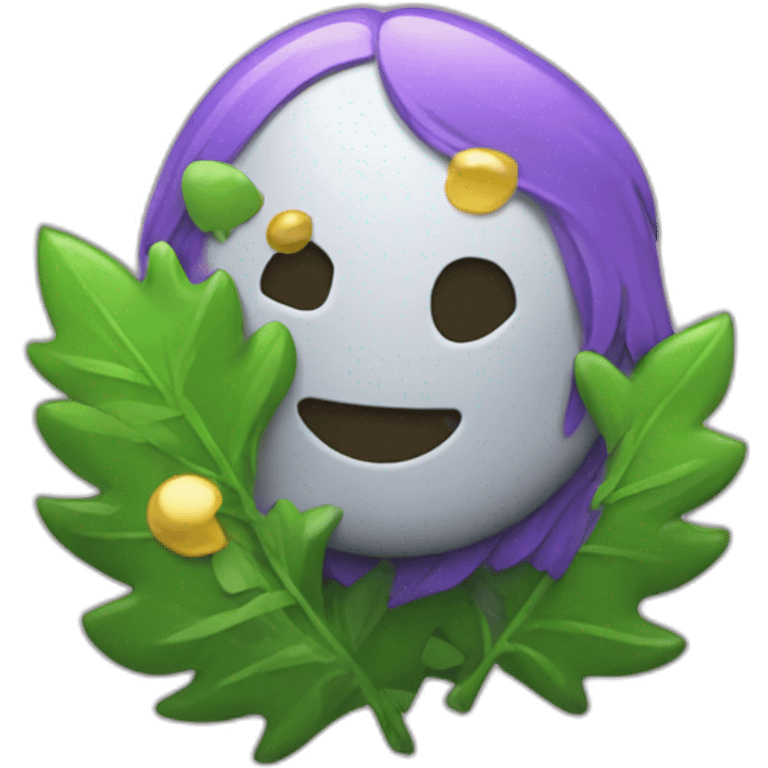 badge confetti no face leafs emoji