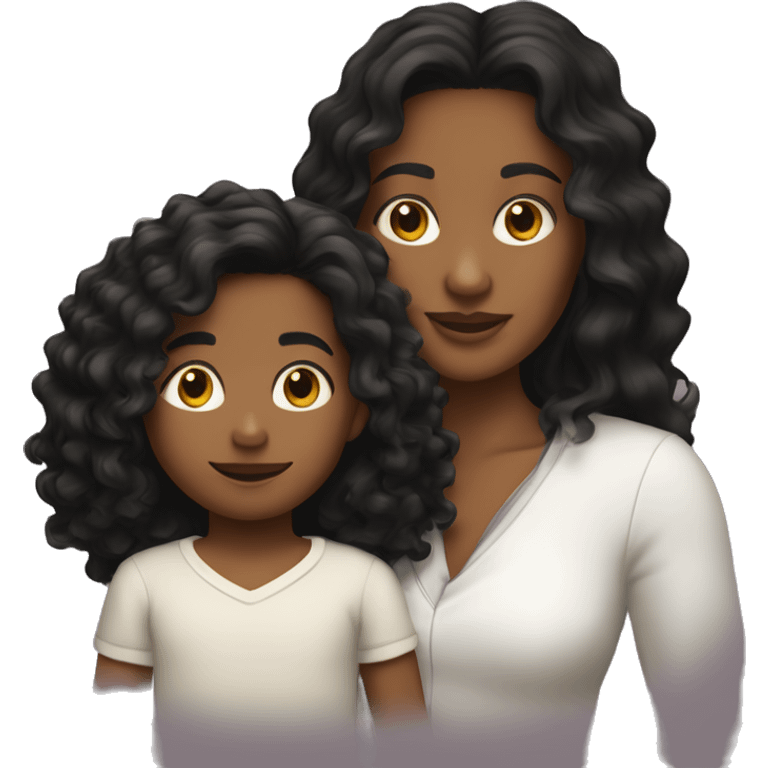 me with my 4-year-old son. I’m a Colombian woman with long wavy black hair and hazel eyes. My son, mixed French, Congolese, and Colombian, has slightly darker skin, curly hair on top, short sides, and black eyes.” emoji