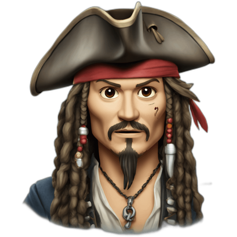 Johnny Depp pirates des Caraïbes emoji