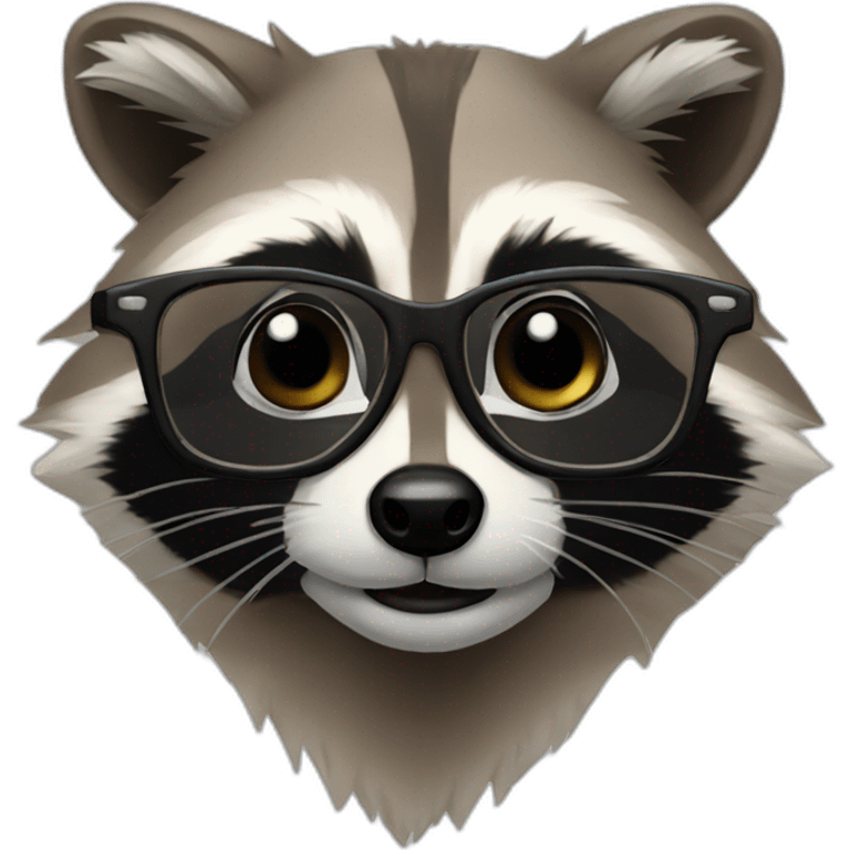 raccoon-with-glasses emoji