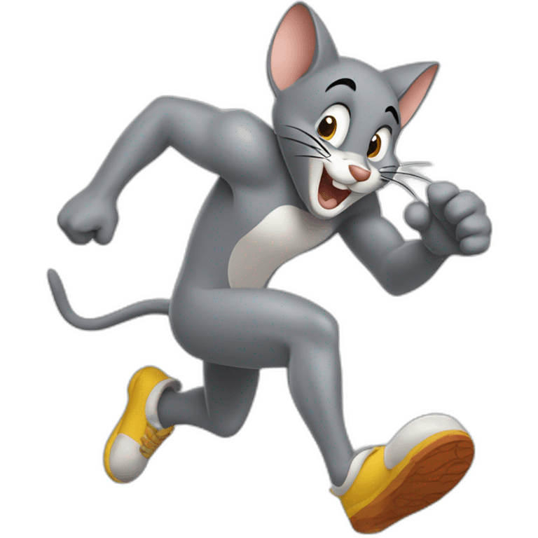 Tom y jerry corriendo emoji