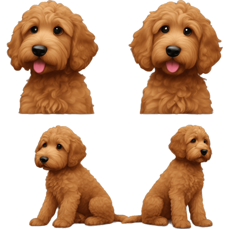 Reddisg brown goldendoodle puppy emoji