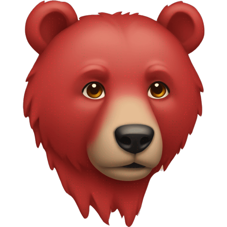 CREA UN OSO COLOR  ROJO emoji