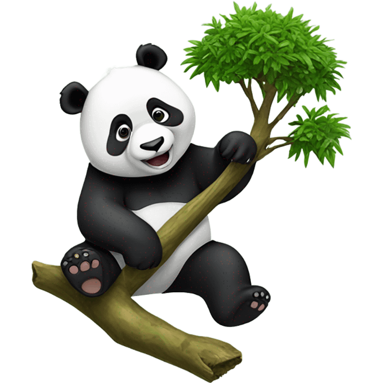 A panda eating a tree ￼ emoji