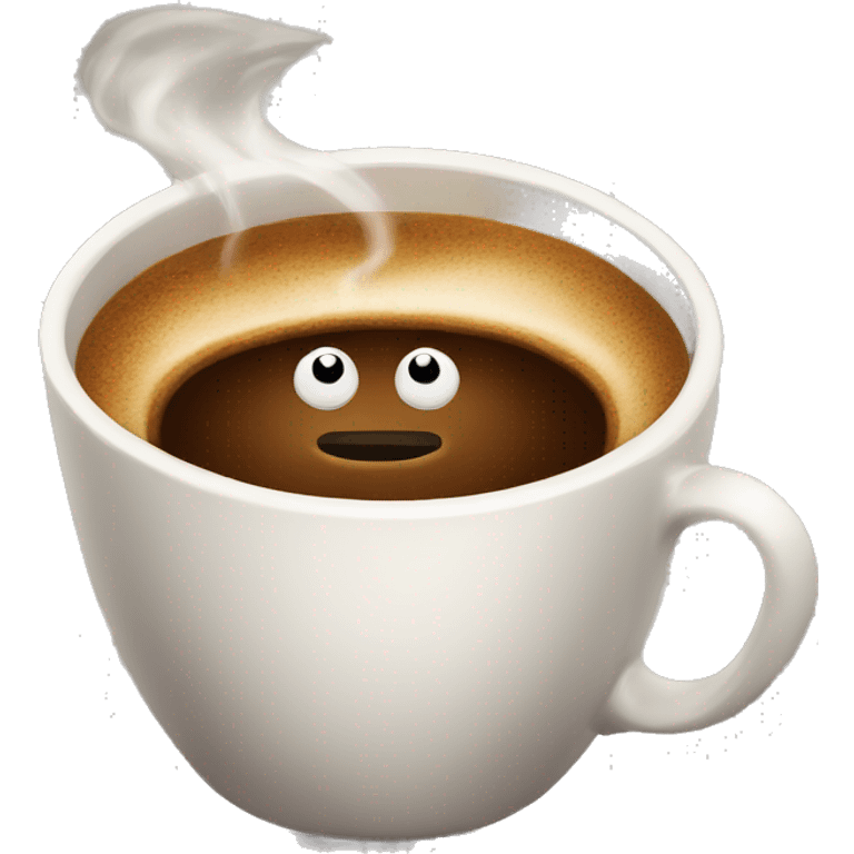 Cup of coffee with design  emoji