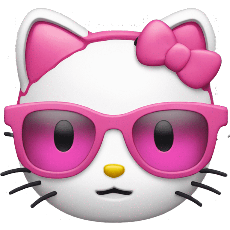 Hello Kitty with pink sunglasses on  emoji