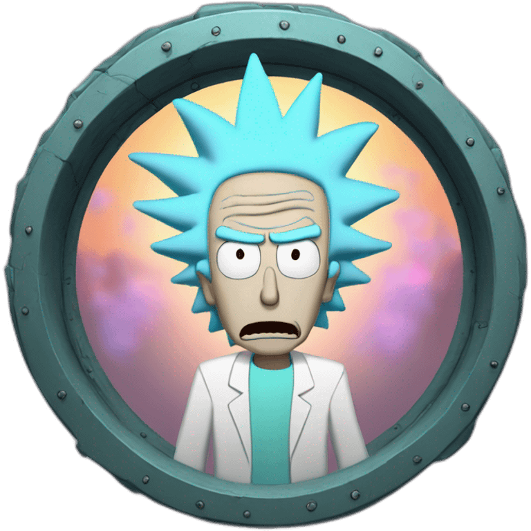 rick sanchez in a portal emoji