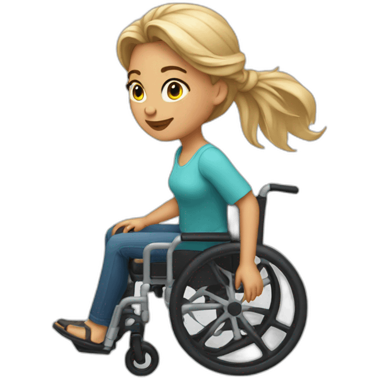 Wheelchair babe emoji