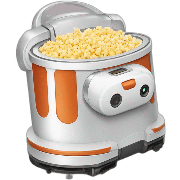 robot vacuum cleaner popcorn emoji