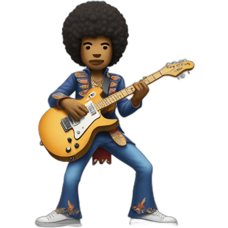 Jimi hendrix playing guitar emoji