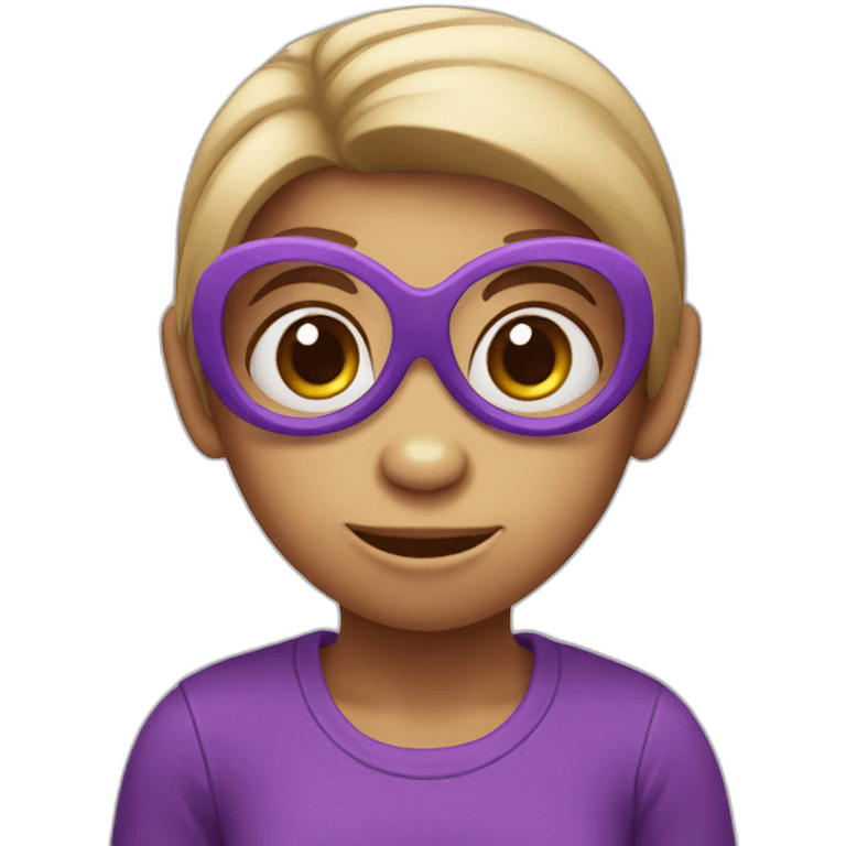 Purple girl monkey emoji