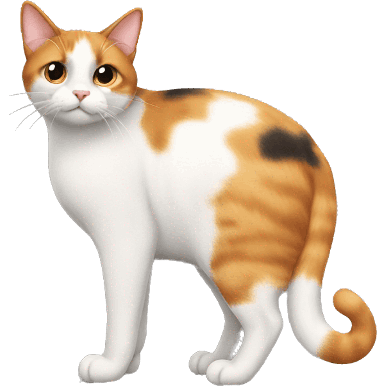 Calico cat very short tail emoji