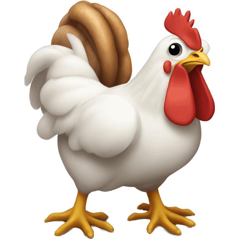 chicken butt emoji