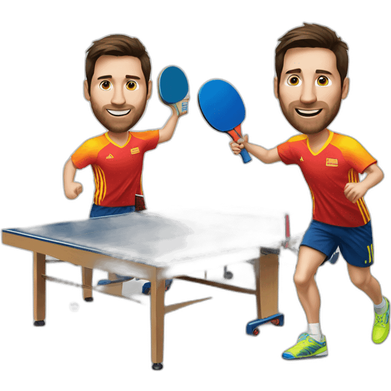 Messi play table tennis emoji