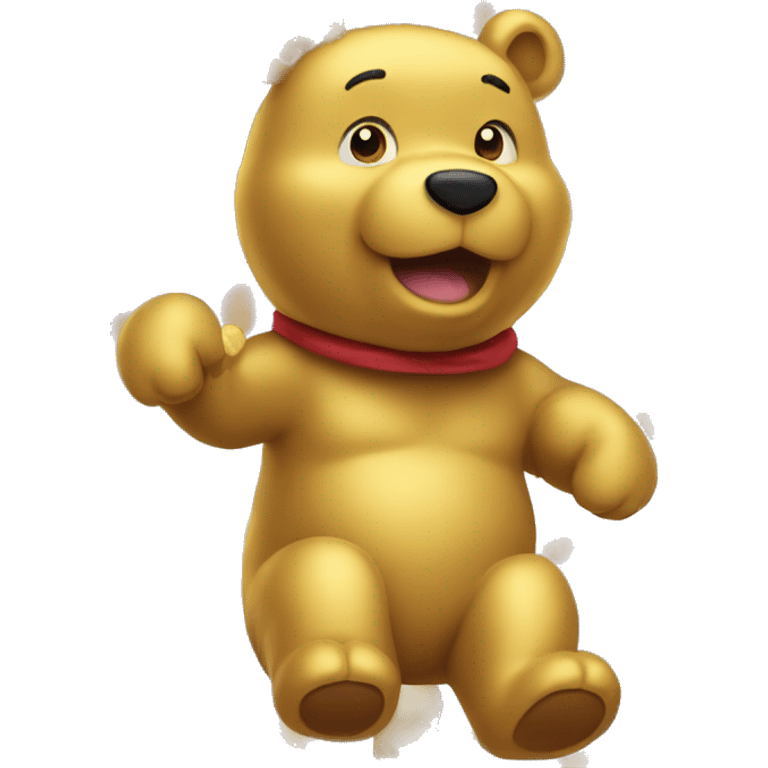 Golden multi-Pooh emoji