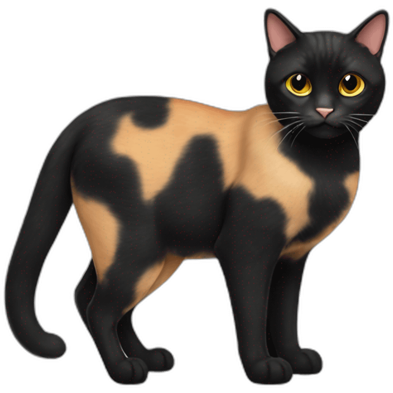 calico cat and black cat emoji