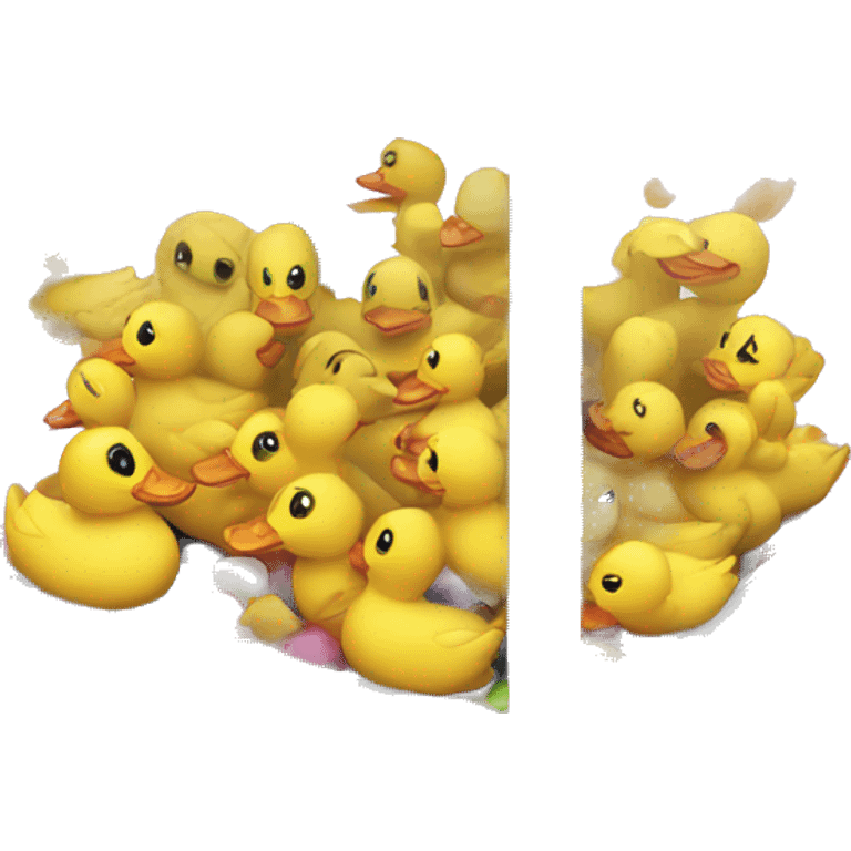 Claw machine full of ducks emoji