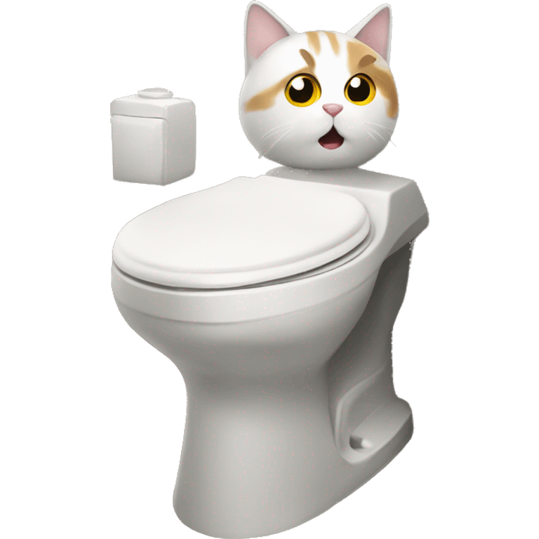 Cat on the toilet  emoji