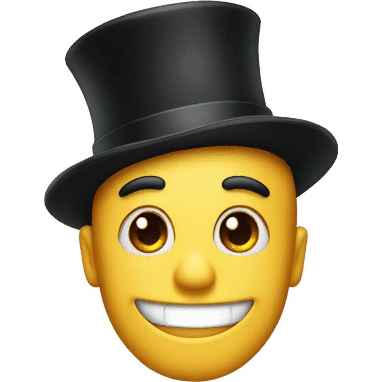 Pim from Smiling Friends with a Top Hat emoji