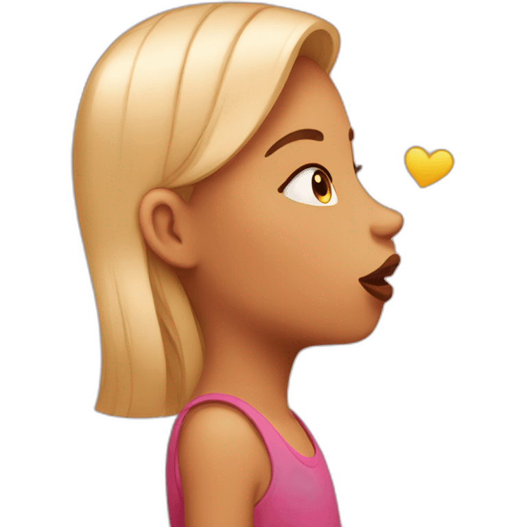 Girl giving kisses emoji