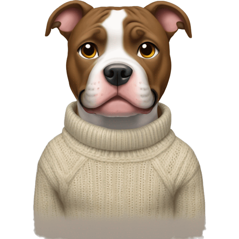 pitbull dog wearing a sweater emoji