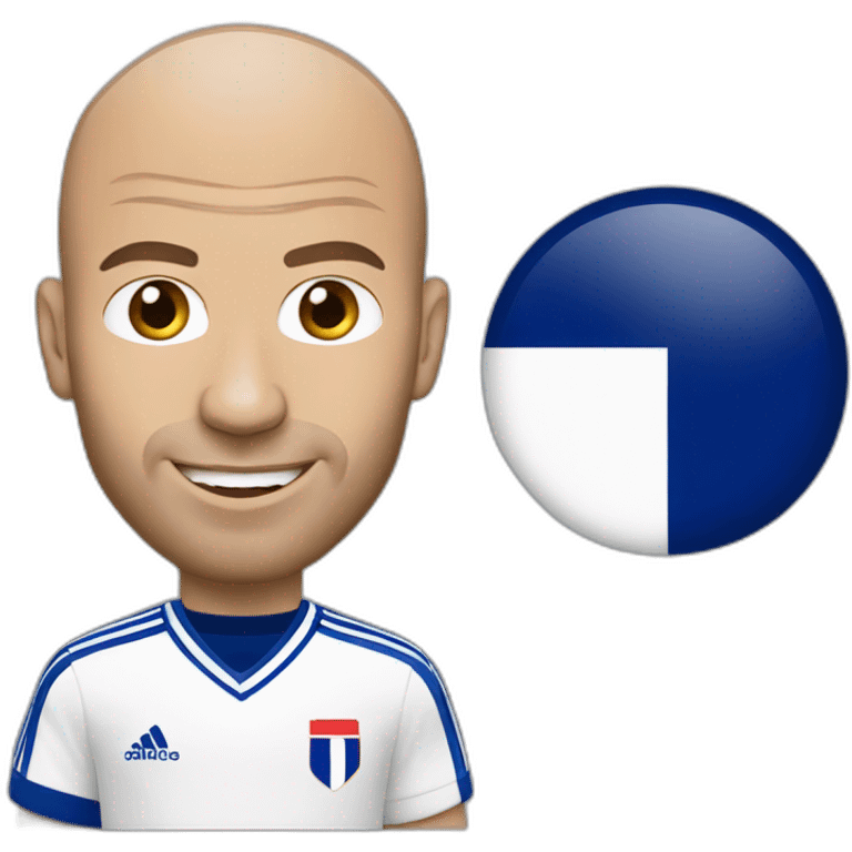 Zinedine Zidane with french jersey emoji