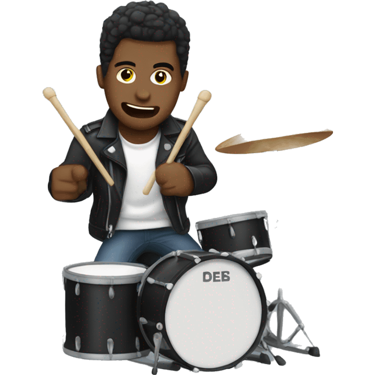 Rock playing drums emoji