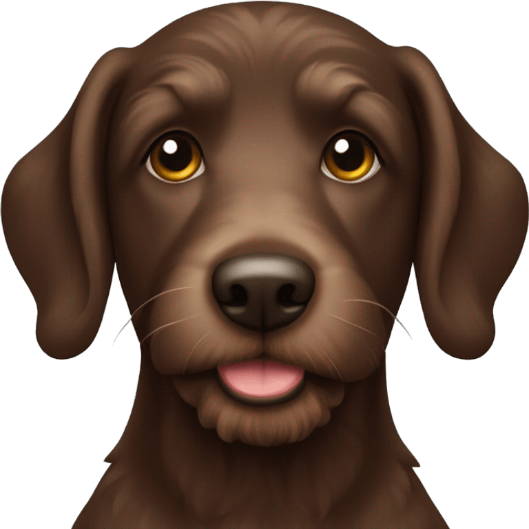 chocolate labradoodle/lab mix emoji