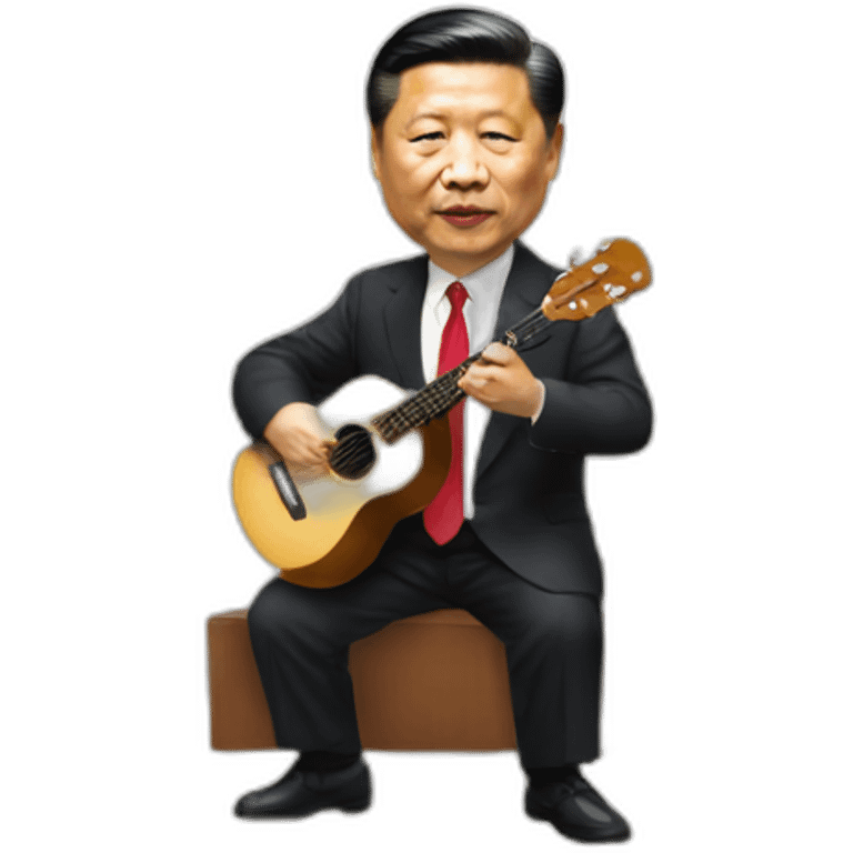 President xi play Ukulele emoji