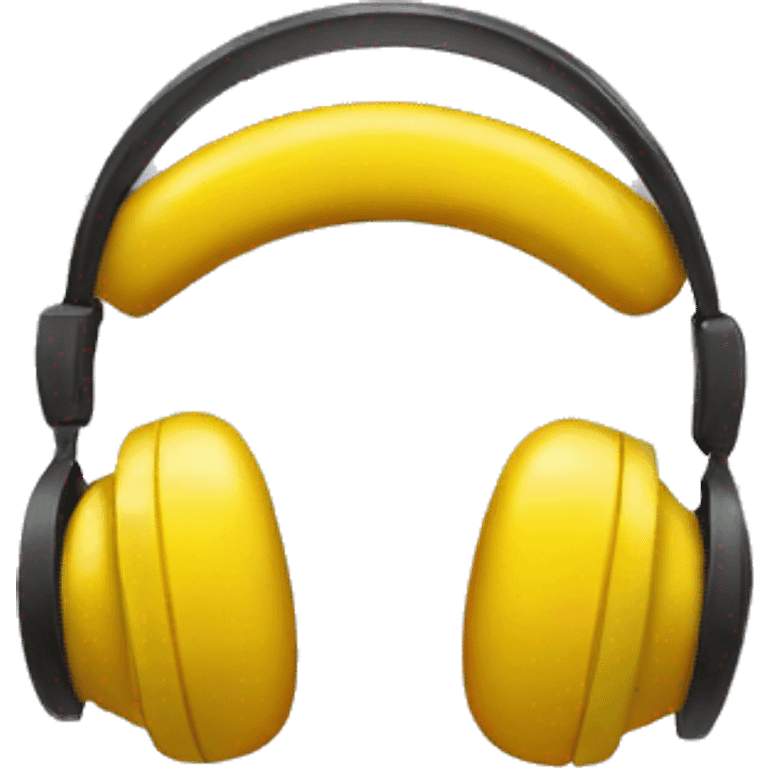 emoji yellow with headphones emoji