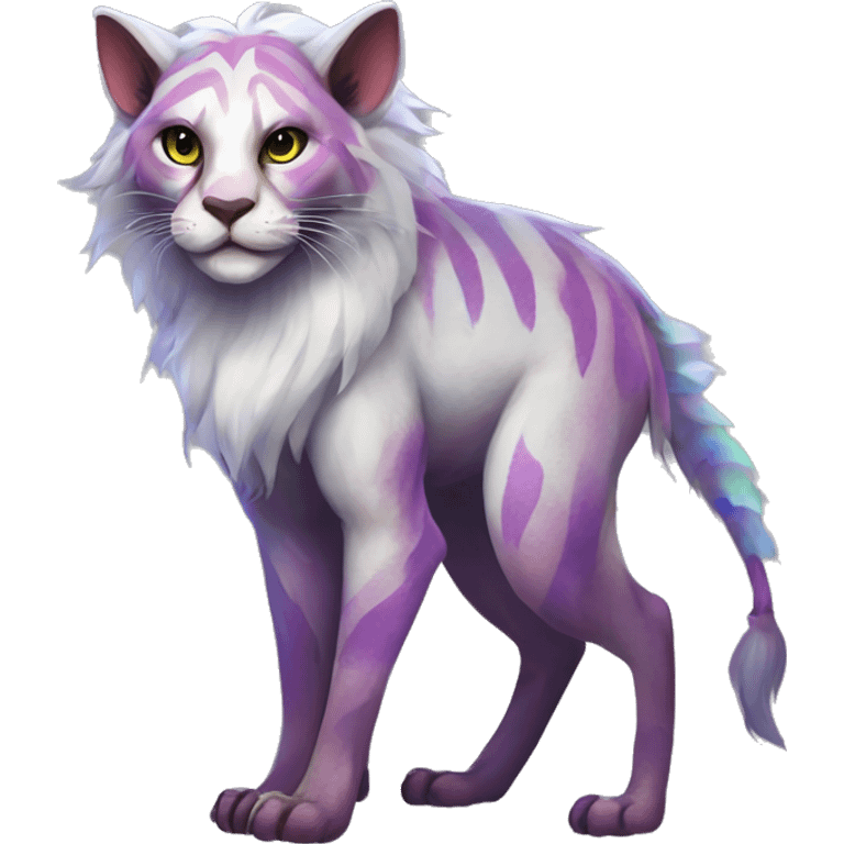 Colorful vernid fantasy creature LiLaiRa Kamirah Falvie whiskers paws full body emoji