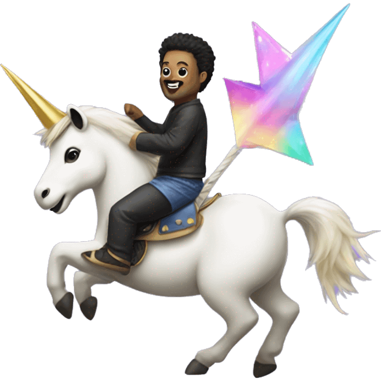 Panda riding a unicorn  emoji