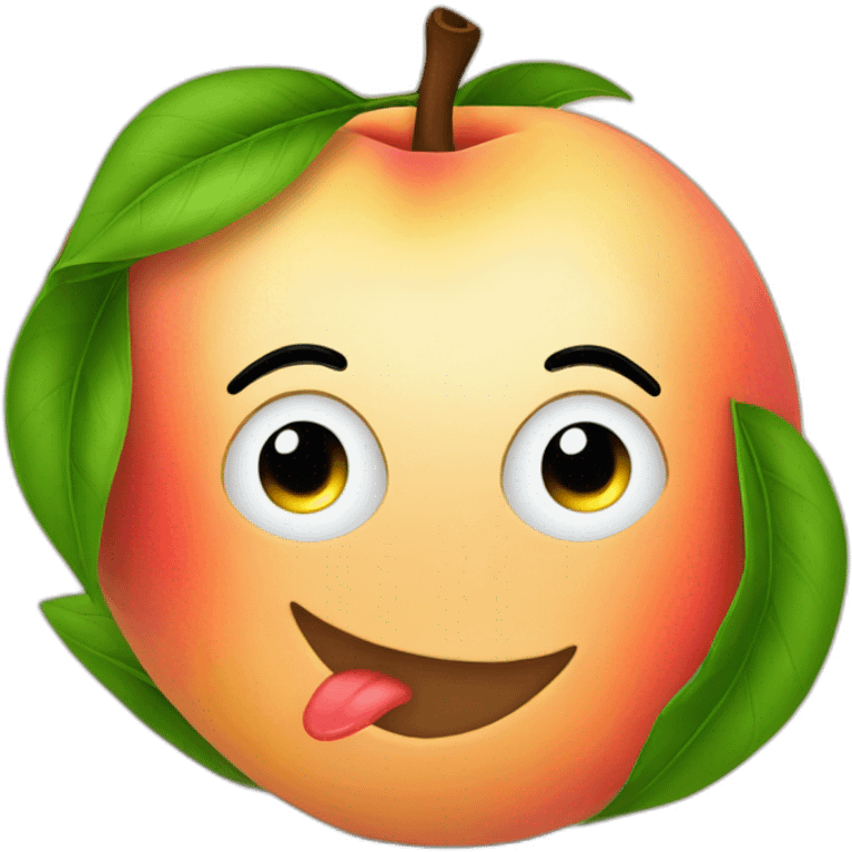 suggestive peach emoji