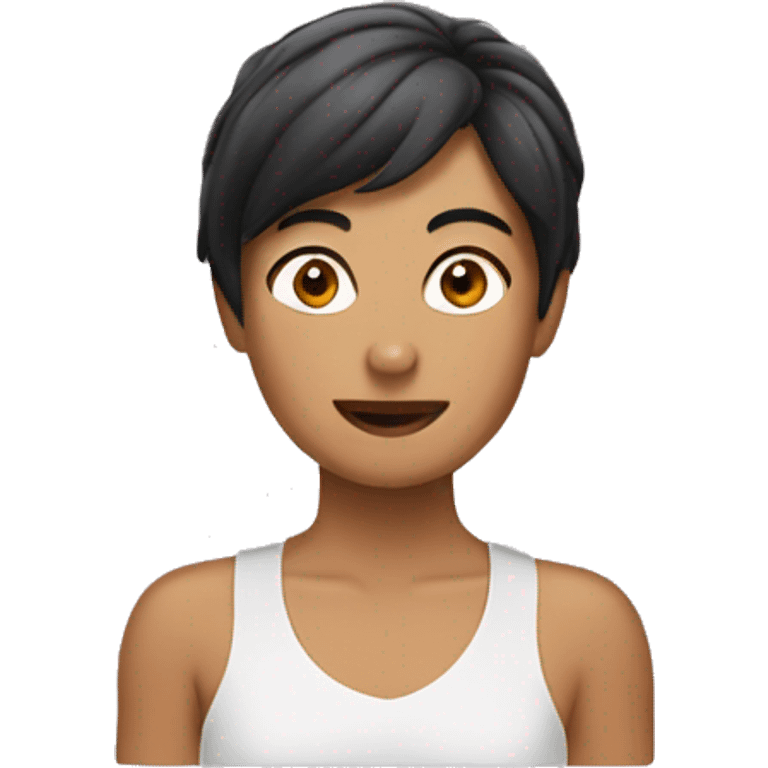 Morena com pod emoji