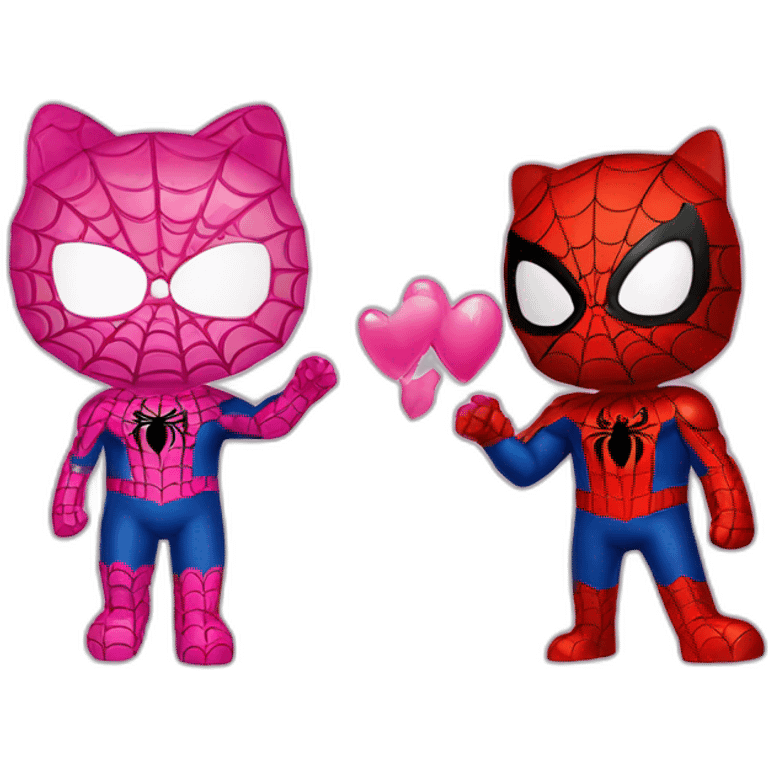 Hello kitty et spiderman emoji