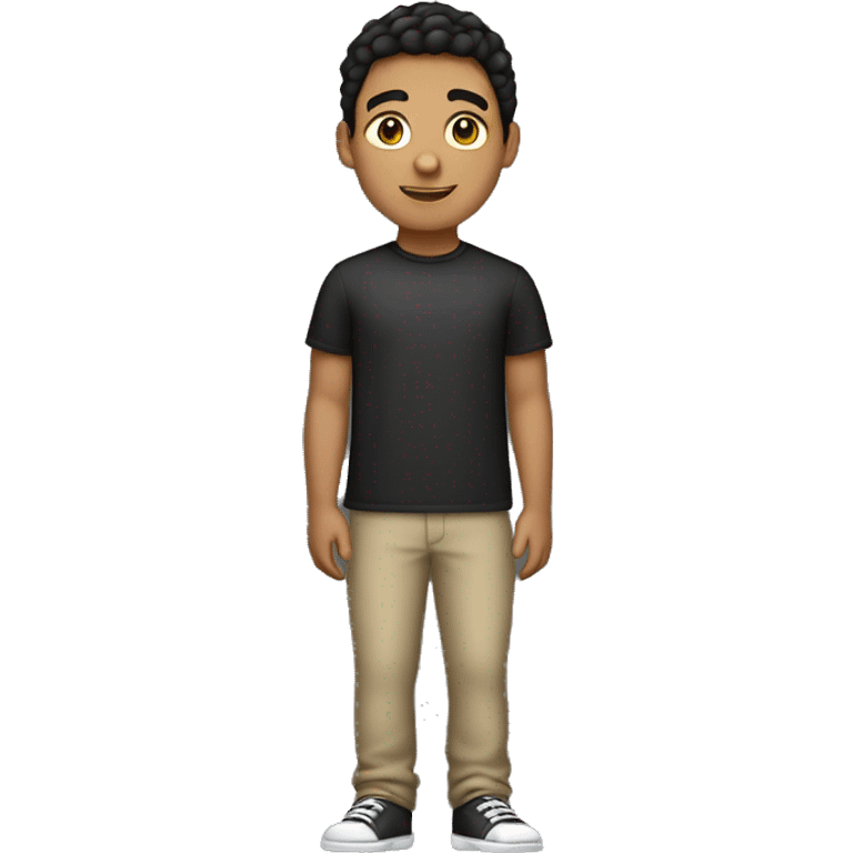 Hispanic male teen with full body emoji