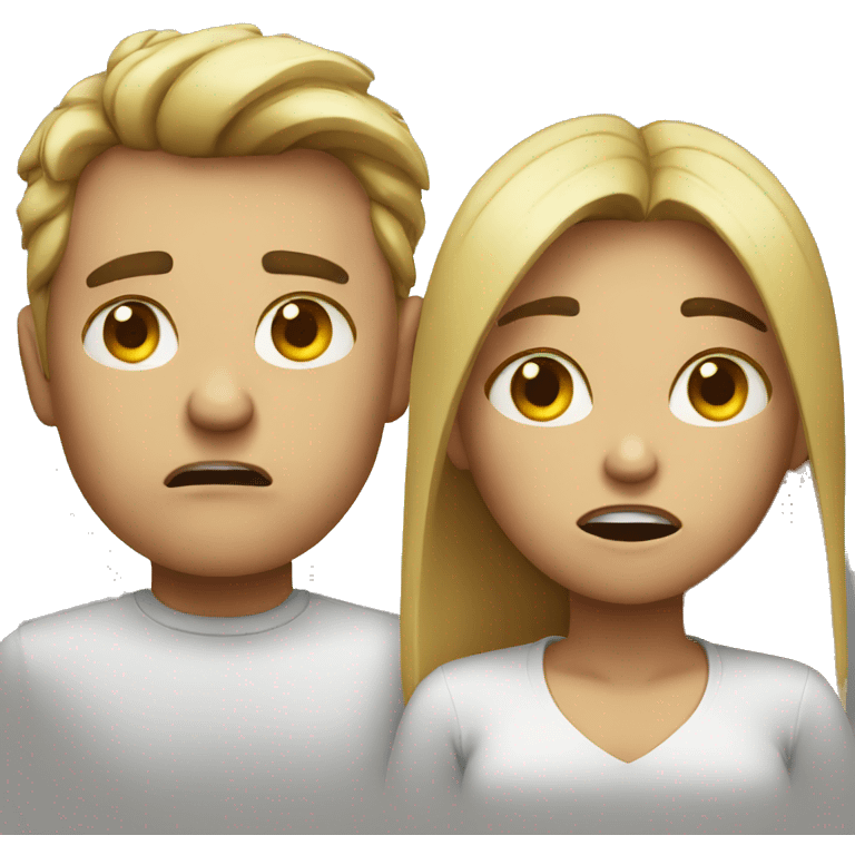 angry couple crying emoji