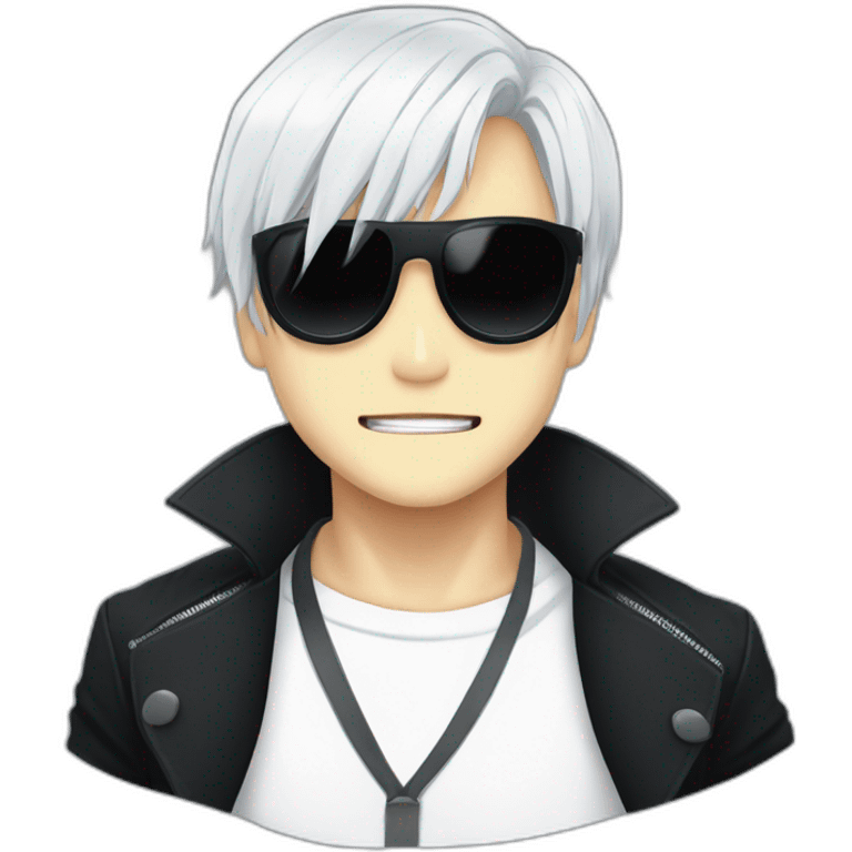 Ghoul ken kaneki from tokyo ghoul with black sunglasses emoji