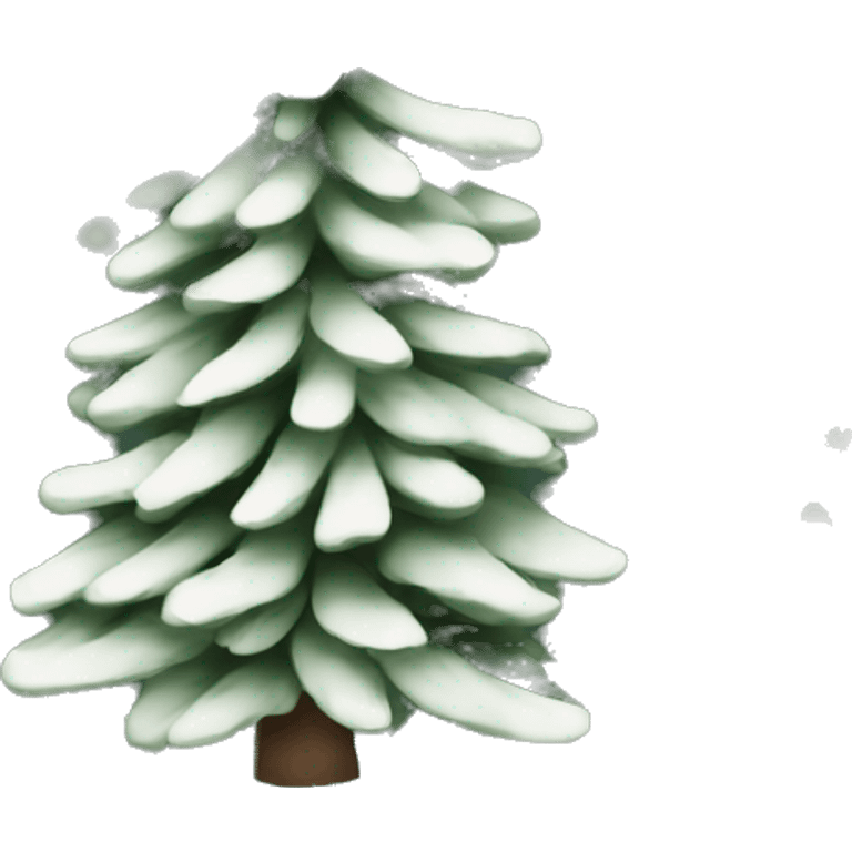  actual white fir christmas tree isolated.  emoji