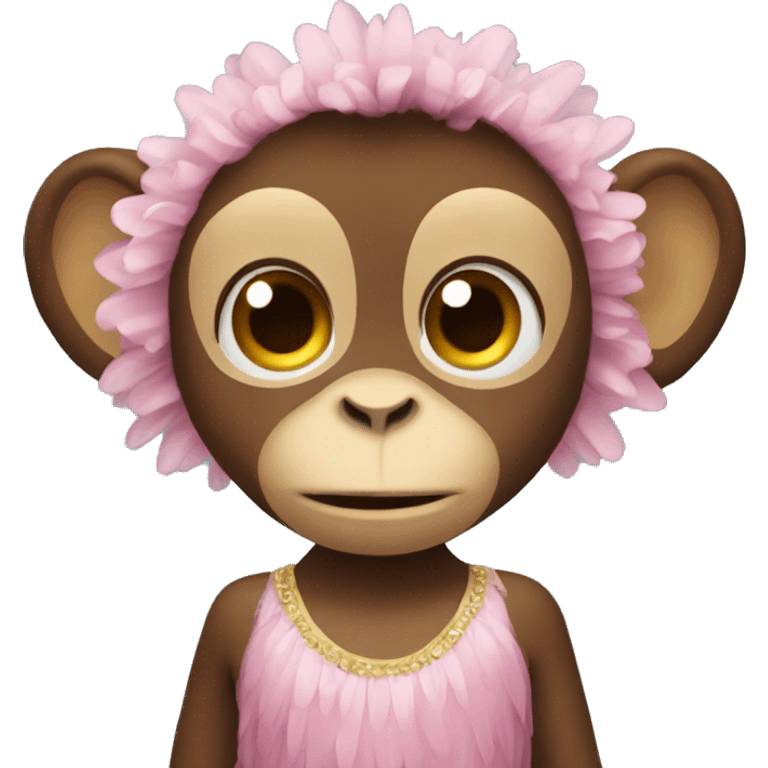 Monkey in a tutu emoji