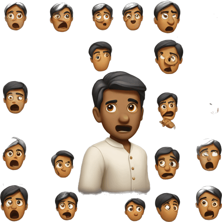 Indian man have a surprised  emoji